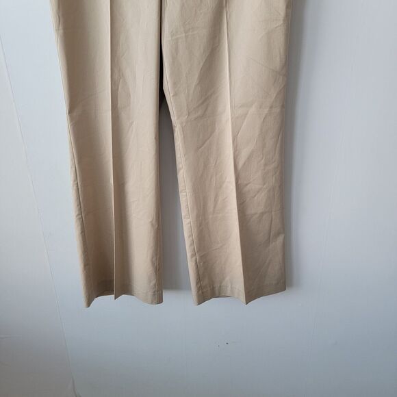 ann taylor loft high waist julin flare tan leg size 14 - Picture 4 of 8